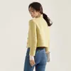 Chaqueta de Tweed de Doble Botonadura para Mujer, Versátil Estilo Francés Primavera y Otoño 2026, Top Corto Elegante de Tweed con Cuello Redondo