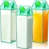 Taza Cuadrada Transparente de PS para Celebridades de Internet, Taza de Leche, Envase de Leche, Vaso de Agua, Vaso de Plástico, Vaso de Agua para Estudiantes Celebridades de Internet, Se Puede Personalizar con Logo