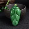 Venta al por mayor de fábrica de Yiwu collar de calcedonia verde oscuro estilo étnico marca Guanyin Dragón Buda panzón cadena larga para suéter
