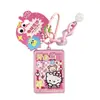 Llavero creativo de acrílico con arena líquida Sanrio Happy Park, colgante para bolso, decoración, pequeño regalo