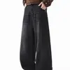Nueva Colección de Otoño para Hombre de Amazon: Pantalones Casuales de Pierna Ancha Rectos Sueltos Vintage Lavados con Parches de Alta Gama con Estilo