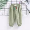 Pantalones Largos de Verano para Niños, Finos, Transpirables, Suaves, Resistentes al Color, Duraderos, Repelentes de Mosquitos, Anti-Pilling, Pantalones de Algodón y Lino, Nuevos Pantalones de Verano para Niños