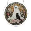 Tablero de rompecabezas acrílico retro de Halloween, lindo fantasma, bruja, señal de decoración para el ambiente del hogar, gadget para aliviar el estrés