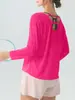 Conjunto de yoga de doble cara con tacto natural de hilo de bambú para mujer, top deportivo holgado, fresco, ligero, transpirable, conjunto versátil