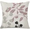 Novedades Primavera y Verano Productos para el Hogar Transfronterizos Funda de Almohada de Lino con Hojas Funda de Almohada Caliente de Amazon Funda de Almohada Lumbar Venta al por Mayor