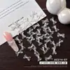 Nuevos Accesorios para Uñas con Forma de Moño Luna Translúcida Estilo Celebridad de Internet Ins Puro Deseo Decoración de Uñas con Moño de Cuello Lateral