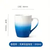 Taza en Forma de Tambor de Color Degradado con Logo de Color Personalizado, Taza de Cerámica de Alta Calidad, Regalo Souvenir, Taza de Café de Exportación Hecha a Medida