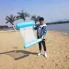 Balsa flotante inflable transfronteriza modelo nuevo hamaca para piscina balsa flotante plegable a rayas cama flotante inflable con red sillón flotante