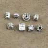 Nuevo Aleación Retro Plata de Tíbet DIY Cuentas de Aleación con Agujero Grande Cuentas Espaciadoras Accesorios Pulsera Joyería Accesorios