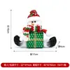 Nuevas decoraciones navideñas transfronterizas: Papá Noel, figuras de muñecos de nieve, cajas de regalo creativas, muñecas, adornos para el árbol de Navidad
