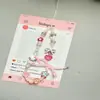 Livro Vermelho Pequeno Mesmo Estilo Laço de Contas Rosa Corrente para Celular Gato Kt Cordão para Pendurar DIY Contas Fofo Corrente para Pendurar Câmera Ccd