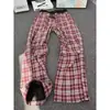 Pantalones casuales de verano para hombre, finos, plisados, diseño de bloques de color, estilo retro americano, holgados, adelgazantes, largos.