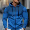 Sudaderas populares para hombre transfronterizas, cárdigan con capucha de forro polar de lunares para hombre de otoño e invierno, ropa exterior deportiva y casual para jóvenes, en stock
