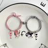 Pulseira de Corda Vermelha da Internet Pedra Absorvente de Ferro Corda Namorada Casal Pulseira Absorvente de Ímã Elástico Pequeno para Mulheres Enviar para Amigos Masculinos e Femininos