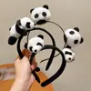 2024 Nova Faixa de Cabeça Panda Tridimensional Desenho Animado Bonito Urso Orelhas de Gato Flor Grampo de Cabelo Faixa de Cabelo Adulto Pacote de Cabelo Headwear