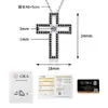 Weizi Original Nuevo Diseño Moissanita Plata de Ley S925 Estilo Unisex Colgante de Cruz Retro Elegante Versátil Collar para Mujeres