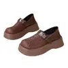 Zapatos Mary Jane de Malla para Mujer 2026 Nuevo Estilo de Verano Correa Única Poco Profundos Suela Gruesa Huecos Malla Transparente Mocasines