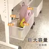 Cesta colgante para almacenamiento de escritorio de estudiante, estante para libros y bolsas debajo del escritorio para salón de clases, organizador de almacenamiento lateral para escuela, estantería
