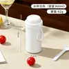 Contenedor de almacenamiento de alimentos cuadrado de plástico hermético, apto para alimentos, diseñado para que los estudiantes preparen el almuerzo, ligero, adecuado para mujeres, e incluye un juego de botella de agua