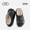 Pantuflas de Algodón Genuinas de Gatito Otoño/Invierno Dibujos Animados Impermeables Antideslizantes Se Pueden Usar al Aire Libre Soporte para el Arco Peluche Espesado Zapatos Cálidos