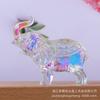 Adornos de animales de elefante de color AB de vidrio de agua de estilo de dibujos animados modernos y sencillos para sala de estar, escritorio suave, artesanías de cristal