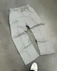 Pantalones Deportivos de Punto con Cordón y Forro Polar Transfronterizos Europeos y Americanos para Hombre Otoño Calle Y2K Cintura Alta Pierna Ancha Casual