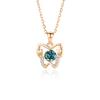 Diseño original plata esterlina s925 Smart moissanita mariposa volando dulce niña nicho moda azul marino collar para mujer que combina con todo