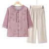 Camisa de Verano Nueva de Estilo Chino para Mamá, Tops de Media Manga Nuevos para Mujeres de Mediana Edad y Mayores, Traje de Abuela y Señora