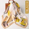 Pañuelo cuadrado pañuelo de seda 38 regalo de vacaciones para mujer primavera mujer estampado 90 pañuelo cuadrado fábrica de seda de Hangzhou al por mayor