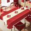 Mantel de boda rojo, lavable, a prueba de aceite, impermeable, mantel de comedor, nueva cubierta festiva para mesa de té 2024, cubierta de compromiso