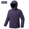 Jaqueta corta-vento, impermeável e respirável, leve, de outono e inverno, em softshell, casaco profissional para viagens ao ar livre com forro em favo de mel