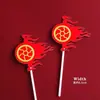 Adornos Decorativos de Pastel Net Red Nazha Ao C Hot Wheels Rojo Mixto Tianling Enchufe de Cumpleaños para Niños Niños