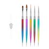 Cross-border novo japonês pincel de unha 5 terno de duas cabeças gradiente Rod ponto diamante pintado linha de desenho esculpido caneta de fototerapia