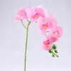 Orquídea Borboleta Artificial de Filme com 9 Flores e Toque de Luxo Flor Falsa Arranjo Floral de Casamento Decoração de Casa Flor