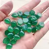 Pendientes de Aro Ovalados para Manualidades con Incrustaciones de Ágata, Base Plana, Anillo Natural Verde Sin Agujero, Colgante Jinhua