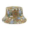 Comercio Exterior Primavera y Verano Nuevo Sombrero de Pescador Reversible para Mujer Estampado Graffiti Sombrero Combinable para Hombre Casual al Aire Libre Sombrero de Cubo Moderno