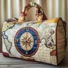 2026 Nueva Serie Náutica Retro Transfronteriza Bolsa de Viaje Acolchada Portátil para Distancias Cortas Bolsa Deportiva Multifuncional para Fitness