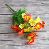 Estilo Europeu Retro 5 Garfos Cachos de Pequenas Rosas de Chá Flores Artificiais Atacado Casamento Casa Flores Falsas de Ameixa de Chá Pequenas Flores