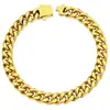 Amazon Cross-border Aço inoxidável Miami Cuban Chain Colar Masculino Hip-hop Comércio Exterior Cross-border Jóias Atacado
