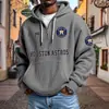 Roupas Masculinas Novas Transfronteiriças Amazon Mais Vendidas Zíper Multibolsos Nova Blusa de Moletom Tendência de Comércio Exterior Blusa de Moletom Série NFL