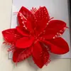 Decorações de Natal transfronteiriças acessórios para árvore de Natal coroa de flores douradas dupla coroa de flores em pó de ouro flor artificial decoração flor