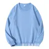 Sudadera de Algodón Puro con Cuello Redondo para Hombre, Estilo Primavera y Otoño, Ropa de Otoño para Hombre de Color Sólido, Chaqueta Casual Americana para Hombre, Peso Alto para Otoño