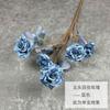 Arranjo floral de noivado azul auditório de casamento flor artificial externa flor de simulação de casamento decoração de casa corrimão flor atacado