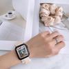 Adecuado para Apple Watch Iwatch89Se Banda para el Cabello de Seda Brillante Elástica Correa Applewatchs10 Modelo de Moda