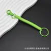 Pinza de Pintura para Hornear de Colores Anillo de Sujeción Cuerda de Resorte Cuerda Elástica Retráctil Portatarjetas de Certificado Llavero Correa de Resorte de Plástico