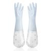 Guantes de plástico fino de color gelatina para limpiar guantes de cocina domésticos de terciopelo para lavar ropa de invierno.