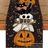 Toalha de mesa de Halloween transfronteiriça nova com esqueleto, abóbora e morcego, decoração de casa, toalha de mesa, toalha de mesa de centro