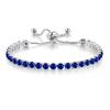 Pulsera de Tenis Ajustable para Mujer con 12 Piedras de Nacimiento de 4 mm, Fila Única Completa de Diamantes, Pulsera de Piedras Preciosas Transfronteriza Europea y Americana