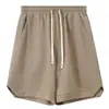 Calça Jogger Casual Masculina Estilo Japonês de Sarja de Algodão para Primavera, Shorts Esportivos Largos, Calça Curta Masculina de Cinco Pontos
