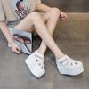 Sandalias de Plataforma para Mujer 2026 Nuevo Estilo Sandalias de Punta Cerrada Suela Gruesa Estilo Hada Zapatos Casuales Versión Coreana Adelgazantes Tacones Ultra Altos